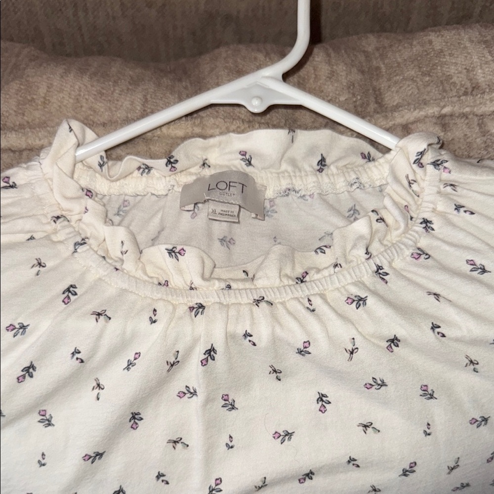 LOFT Floral Blouse XL